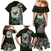 Pohnpei Federated States Of Micronesia Family Matching Mermaid Dress and Hawaiian Shirt Polynesian Tribal Heritage Art With Kaselehlie State Seal TS04 - Polynesian Pride