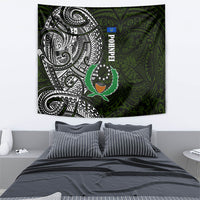 Pohnpei Federated States Of Micronesia Tapestry Polynesian Tribal Heritage Art With Kaselehlie State Seal