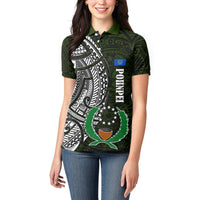 Pohnpei Federated States Of Micronesia Women Polo Shirt Polynesian Tribal Heritage Art With Kaselehlie State Seal TS04 - Polynesian Pride