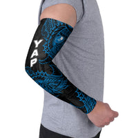 Yap Island Tribal Heritage Arm Sleeves Micronesian Polynesian Tattoo Pattern Blue Black Cultural Art