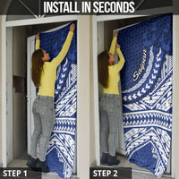 Northern Mariana Islands Saipan Door Cover Polynesian Tribal Pattern - Commonwealth Seal Art TS04 - Polynesian Pride