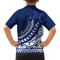 Northern Mariana Islands Saipan Hawaiian Shirt Polynesian Tribal Pattern - Commonwealth Seal Art