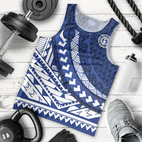 Northern Mariana Islands Saipan Men Tank Top Polynesian Tribal Pattern - Commonwealth Seal Art TS04 - Polynesian Pride