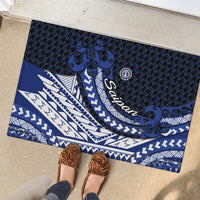 Northern Mariana Islands Saipan Rubber Doormat Polynesian Tribal Pattern - Commonwealth Seal Art TS04 - Polynesian Pride