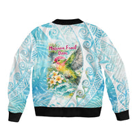 Saipan CMNI Bomber Jacket Polynesian Northern Mariana Islands Fruit Dove Watercolor TS04 - Polynesian Pride