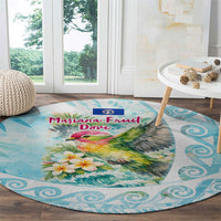 Saipan CMNI Round Carpet Polynesian Northern Mariana Islands Fruit Dove Watercolor TS04 - Polynesian Pride