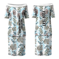 Personalized Masefau American Samoa Couples Matching Puletasi and Hawaiian Shirt Vintage Whale Hibiscus Ocean Waves