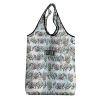 Personalized Masefau American Samoa Grocery Bag Vintage Whale Hibiscus Ocean Waves