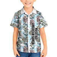 Personalized Masefau American Samoa Kid Hawaiian Shirt Vintage Whale Hibiscus Ocean Waves