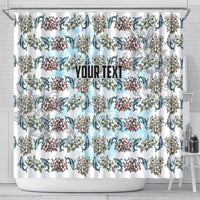 Personalized Masefau American Samoa Shower Curtain Vintage Whale Hibiscus Ocean Waves