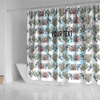 Personalized Masefau American Samoa Shower Curtain Vintage Whale Hibiscus Ocean Waves