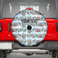 Personalized Masefau American Samoa Spare Tire Cover Vintage Whale Hibiscus Ocean Waves