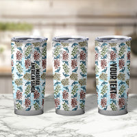 Personalized Masefau American Samoa Tumbler Cup Vintage Whale Hibiscus Ocean Waves