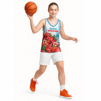 Personalized American Samoa Masefau Basketball Jersey Hibiscus Tropical Floral Whale Polynesian Tribal Pattern