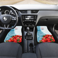 Personalized American Samoa Masefau Car Mats Hibiscus Tropical Floral Whale Polynesian Tribal Pattern