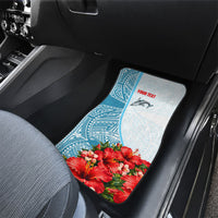 Personalized American Samoa Masefau Car Mats Hibiscus Tropical Floral Whale Polynesian Tribal Pattern