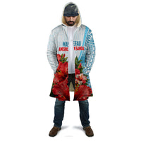 Personalized American Samoa Masefau Cloak Hibiscus Tropical Floral Whale Polynesian Tribal Pattern