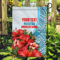 Personalized American Samoa Masefau Garden Flag Hibiscus Tropical Floral Whale Polynesian Tribal Pattern