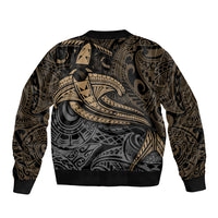 Polynesian Sleeve Zip Bomber Jacket Hammerhead Shark Tribal Pattern TS04 - Polynesian Pride