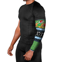 Micronesia Christmas Arm Sleeves with Santa Turtle Coral Reef and Holiday Ocean Pattern TS04 - Polynesian Pride