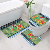 Micronesia Christmas Bathroom Set with Santa Turtle Coral Reef and Holiday Ocean Pattern - Polynesian Pride