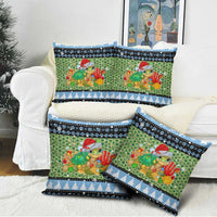 Micronesia Christmas Pillow Cover with Santa Turtle Coral Reef and Holiday Ocean Pattern TS04 - Polynesian Pride