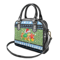 Micronesia Christmas Shoulder Handbag with Santa Turtle Coral Reef and Holiday Ocean Pattern TS04 - Polynesian Pride