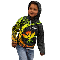 Hawaii Kanaka Maoli Kid Hoodie Polynesian Tornado Infusion Gradient TS04 - Polynesian Pride