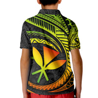 Hawaii Kanaka Maoli Kid Polo Shirt Polynesian Tornado Infusion Gradient TS04 - Polynesian Pride