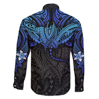 Polynesian Ray Pattern Family Matching Summer Maxi Dress and Hawaiian Shirt TS04 - Polynesian Pride