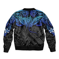 Polynesian Ray Pattern Sleeve Zip Bomber Jacket TS04 - Polynesian Pride