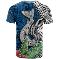 Polynesian T Shirt Whale Pattern and Hibiscus Flowers TS04 - Polynesian Pride