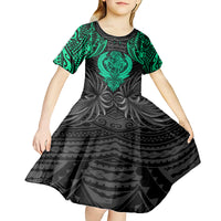 Polynesian Kid Short Sleeve Dress Abstract Tiki TS04 - Polynesian Pride