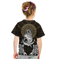 Polynesian Swordfish Kid T Shirt with Anchor Pattern and Tribal Turtle TS04 Multicolor - Polynesian Pride