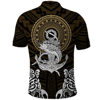 Polynesian Swordfish Polo Shirt with Anchor Pattern and Tribal Turtle TS04 Multicolor - Polynesian Pride