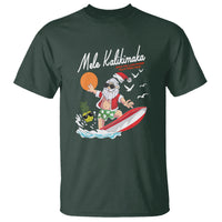 Mele Kalikimaka Surfing Santa Vintage Hawaiian Christmas T Shirt TS09 Dark Forest Green - Polynesian Pride