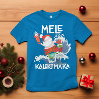 Mele Kalikimaka Surfing Cute Santa Hawaiian Christmas T Shirt TS09 Royal Blue - Polynesian Pride