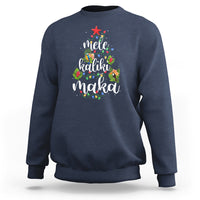 Mele Kalikimaka Hawaiian Christmas Tree Sweatshirt TS09 Navy - Polynesian Pride