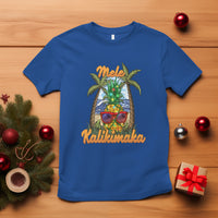 Mele Kalikimaka Christmas In Hawaii Xmas Light Pineapple T Shirt TS09 Royal Blue - Polynesian Pride