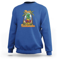 Mele Kalikimaka Christmas In Hawaii Xmas Light Pineapple Sweatshirt TS09 Royal Blue - Polynesian Pride