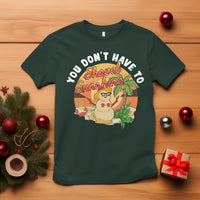 Christmas In Hawaii T Shirt Hawaiian Snowman You Don't Have To Shovel Sunshine TS09 Dark Forest Green - Polynesian Pride