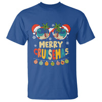 Merry Cruisemas Hawaiian Christmas Palm Tree Sunglass T Shirt TS09 Royal Blue - Polynesian Pride