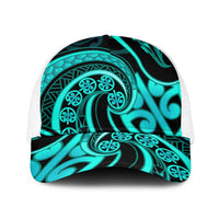 Turquoise New Zealand Mangopare Baseball Net Cap Aotearoa Maori Koru Style - Polynesian Pride