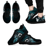 Turquoise New Zealand Sneakers Aotearoa Silver Fern With Manaia Maori Unique