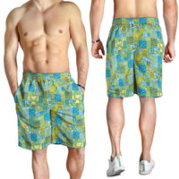 Tuvalu Manuia te Kilisimasi Shorts for Men Pacific Patchwork Xmas Vibes - Polynesian Pride