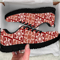 Ulaula Palaka Quilt Hawaii Sneakers Hawaiian Tropical Monstera Sea Turtle