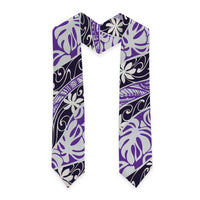Vareau Tahiti Tiare Monstera Graduation Stole Polynesian Pattern Curve Style LT01 - Polynesian Pride