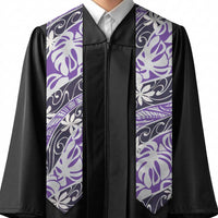 Vareau Tahiti Tiare Monstera Graduation Stole Polynesian Pattern Curve Style LT01 - Polynesian Pride