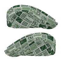 Vintage Aloha Block Quilt Jeff Hat Green Inspired Lei Motifs - Polynesian Pride