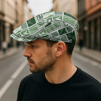 Vintage Aloha Block Quilt Jeff Hat Green Inspired Lei Motifs - Polynesian Pride